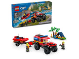 LEGO City 4x4 Fire Engine with Rescue Boat