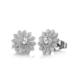 Buy Newbridge Silverware Flower Earrings Clear Stone online - Salmons Gifts, Ballinasloe, Galway, Ireland