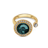 Newbridge Silverware Ring with Montana Coloured Stone - Salmons Gifts, Ballinasloe, Galway