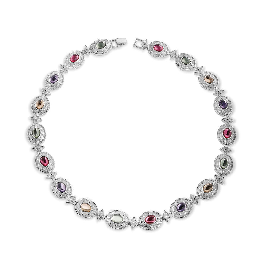 Vintage Style Necklace with Pastel Coloured Stone
