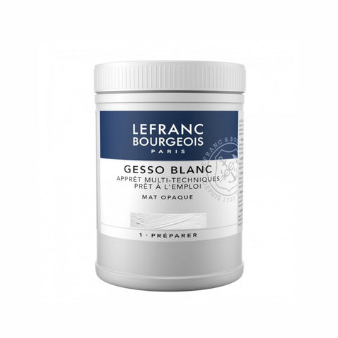 Lefranc & Bourgeois White Gesso 500ml - Salmons Art Supplies, Ballinasloe, Galway