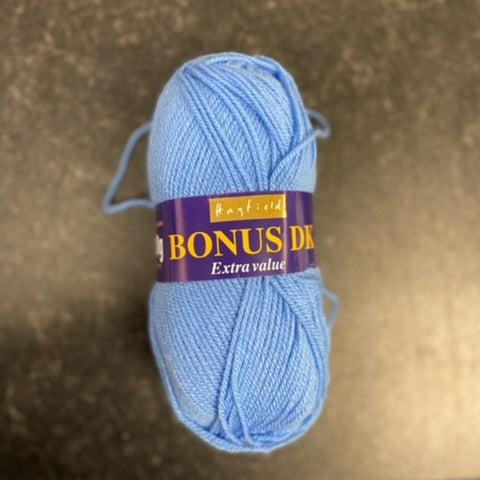 hayfield bonus knitting yarn in bluebell