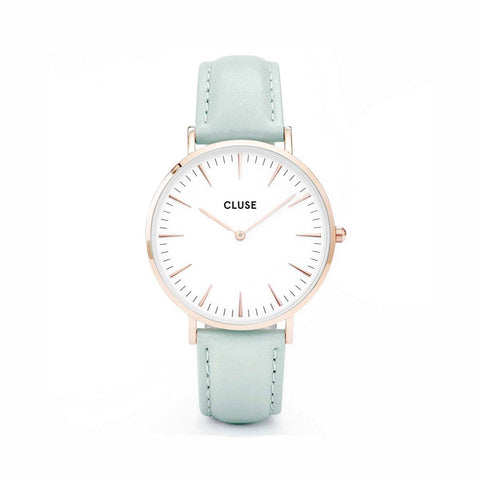 Buy Cluse La Bohème Rose Gold & Mint Leather Watch online - Salmons Gifts, Ballinasloe, Galway, Ireland
